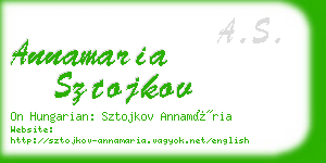 annamaria sztojkov business card